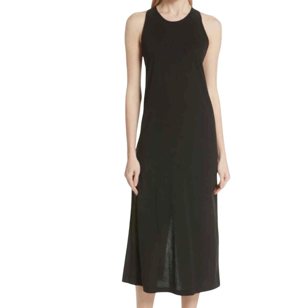 Vince Black Sleeveless Midi Dress